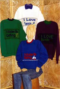 Sandee's Kwik Knits Pattern Book Sweatshirt Inserts Hobby Designs Sandee Cherry